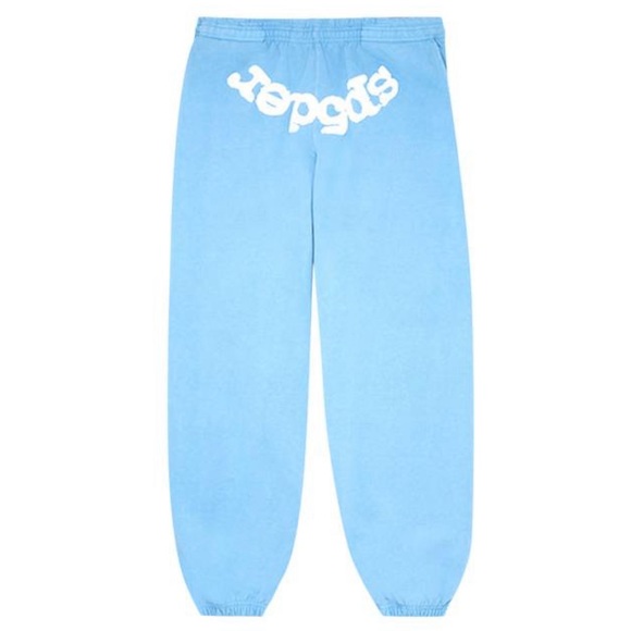 Sp5der sweatpants blue size small authentic brand new